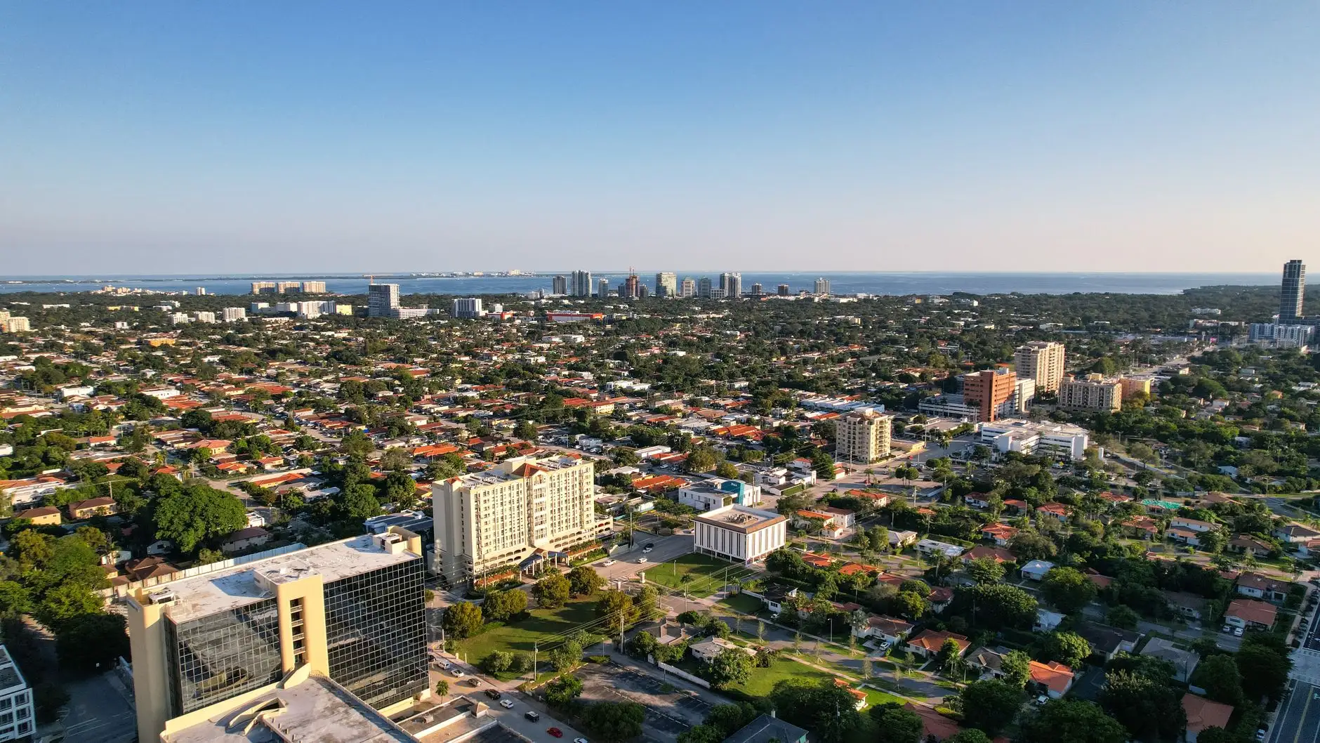 Greater Miami from the air, the studio's home ground